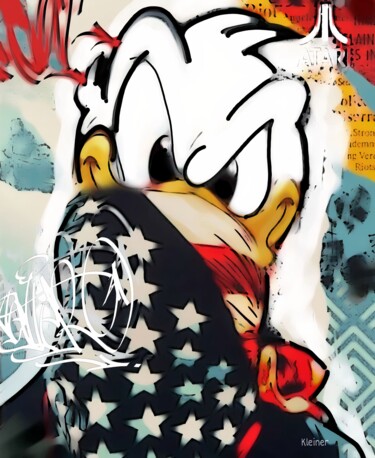 绘画 标题为“Donald l 'américain” 由Dominique Kleiner, 原创艺术品, 数字油画