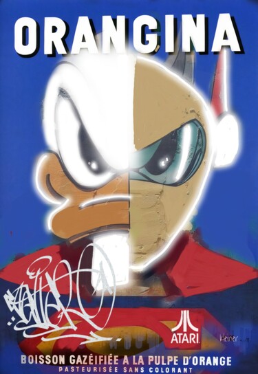 绘画 标题为“Donald actarus supe…” 由Dominique Kleiner, 原创艺术品, 数字油画