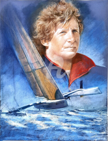 Peinture intitulée "Portrait de Laurent…" par Paul Lebrun, Œuvre d'art originale, Pastel