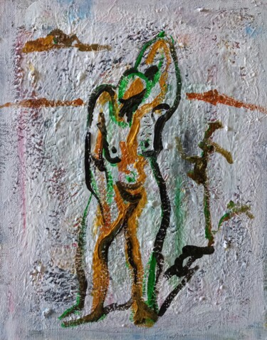 Painting titled ".. tu auras froid E…" by Sam Keusseyan, Original Artwork, Acrylic