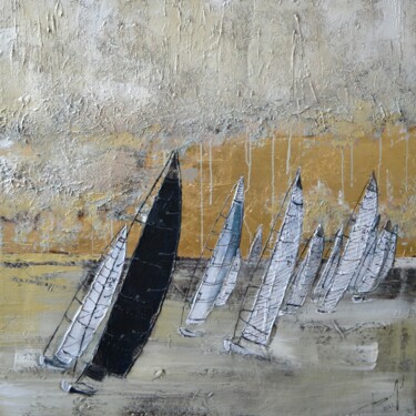 Light up my soul like a lantern / Abstract Sailing Art Painting titled "Light up my soul li…" by Tatiana Hutsul, Original Artwork, Acrylic Mounted on Wood Stretcher frame