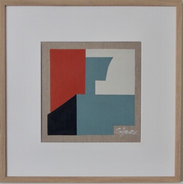 Painting titled "A matter of form (p…" by Sylvie Hamou, Original Artwork, Acrylic Mounted on Cardboard