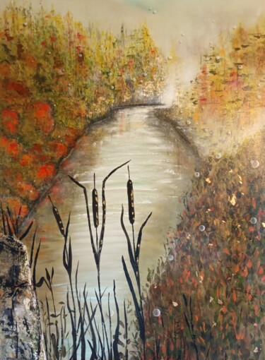 Peinture intitulée "...et derrière les…" par Emmanuelle Gaillard, Œuvre d'art originale, Acrylique Monté sur Châssis en bois