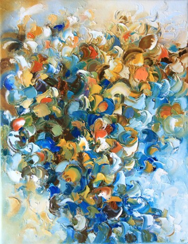 Abstract original oil painting on canvas Summer wind. 제목이 "Abstract original o…"인 미술작품 Lyudmila Knyazeva로, 원작, 기름