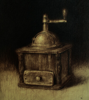 图画 标题为“Old Coffee Grinder” 由David Beglaryan, 原创艺术品, 颜料