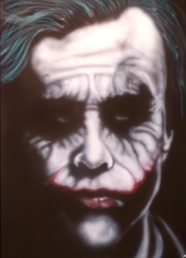绘画 标题为“Joker III” 由Matthias Lietz, 原创艺术品, 喷枪 安装在木质担架架上