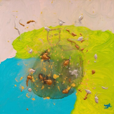 Malerei mit dem Titel "Das seltsame Wesen" von Lukas Walcher, Original-Kunstwerk, Acryl