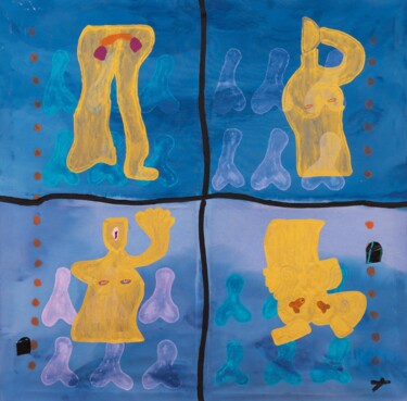 Malerei mit dem Titel "Vier Abbilder der L…" von Lukas Walcher, Original-Kunstwerk, Acryl