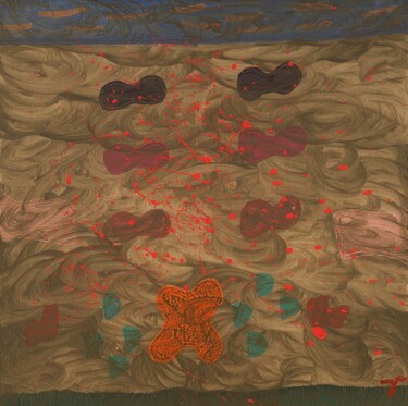 Malerei mit dem Titel "Farbensprache" von Lukas Walcher, Original-Kunstwerk, Acryl