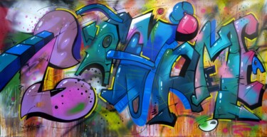 Peinture intitulée "Tag n° 2205" par Saname, Œuvre d'art originale, Bombe aérosol