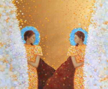The Persephone’s bees Pintura intitulada "The Persephone’s be…" por Natalya Chepulskaya, Obras de arte originais, Óleo Montado em Armação em madei…