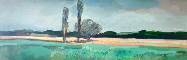 Malerei mit dem Titel "trois arbres" von Sylvie Loisy, Original-Kunstwerk, Acryl Auf Keilrahmen aus Holz montiert