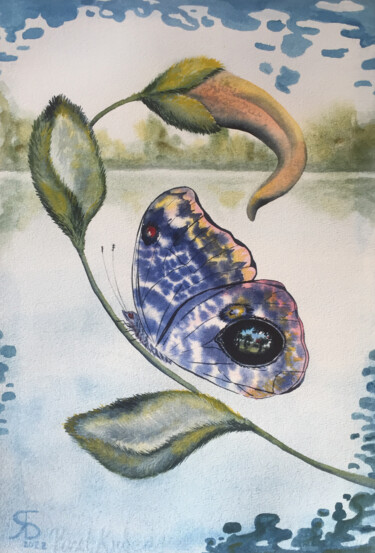 绘画 标题为“Butterfly” 由Yana Bila, 原创艺术品, 水彩
