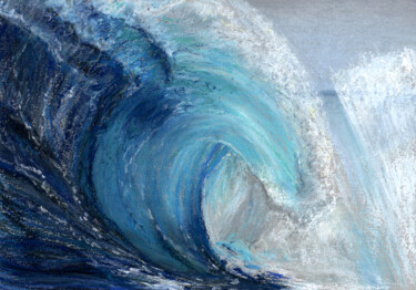 Wave. Ocean(Pastel) Картина под названием "Wave. Ocean(Pastel)" - Elena Petrova, Подлинное произведение искусства, Пастель