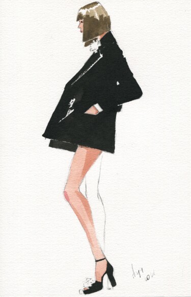 "Fashion #4" başlıklı Resim Anja Rudko tarafından, Orijinal sanat, Suluboya