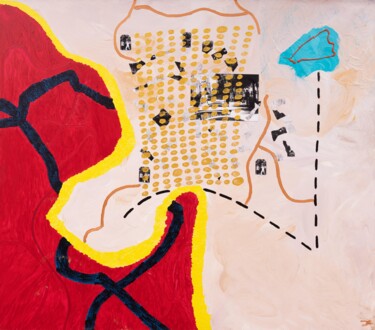 Malerei mit dem Titel "Das lebende Ich" von Lukas Walcher, Original-Kunstwerk, Acryl