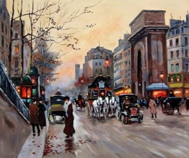 Peinture intitulée "Paris 124" par Lermay Chang, Œuvre d'art originale, Huile Monté sur Châssis en bois
