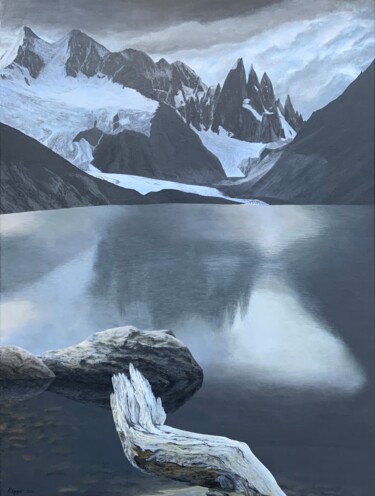 Peinture intitulée "Atmosphère orageuse…" par Patrick Egger, Œuvre d'art originale, Acrylique Monté sur Châssis en bois