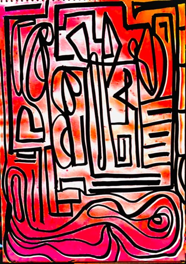 图画 标题为“Movement and flow” 由Greg Powell, 原创艺术品, 标记