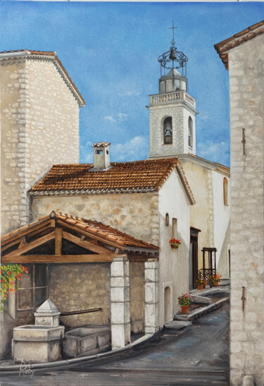 绘画 标题为“le lavoir du Plan d…” 由Claude Ruby, 原创艺术品, 油