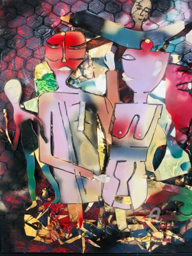 雕塑 标题为“Corps de ballet I” 由Étienne Dupé, 原创艺术品, 铝 安装在木质担架架上