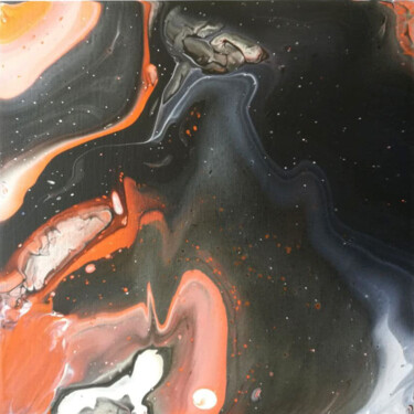 Painting titled "Lava" by Julie Max, Original Artwork, Acrylic