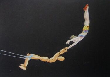 图画 标题为“Who would you trust…” 由P. Le Sommer, 原创艺术品, 粉彩