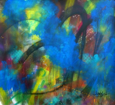 Peinture intitulée "Trace n°2201" par Saname, Œuvre d'art originale, Acrylique