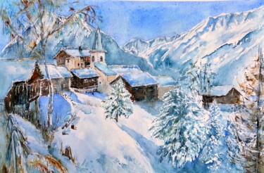 La Sage, l'église au milieu du village
