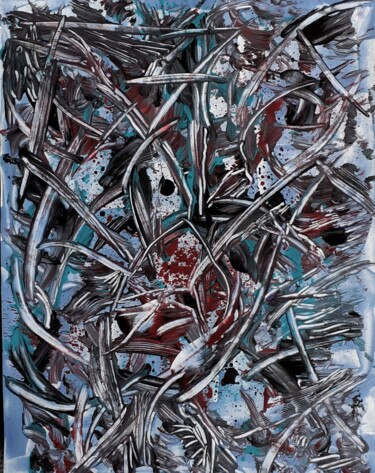 Schilderij getiteld "Highway to hell" door Marianne Huizinga, Origineel Kunstwerk, Acryl