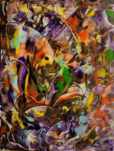 Schilderij getiteld "Caleidoscoop2" door Marianne Huizinga, Origineel Kunstwerk, Acryl