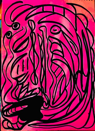 图画 标题为“Mirror of turmoil” 由Greg Powell, 原创艺术品, 标记