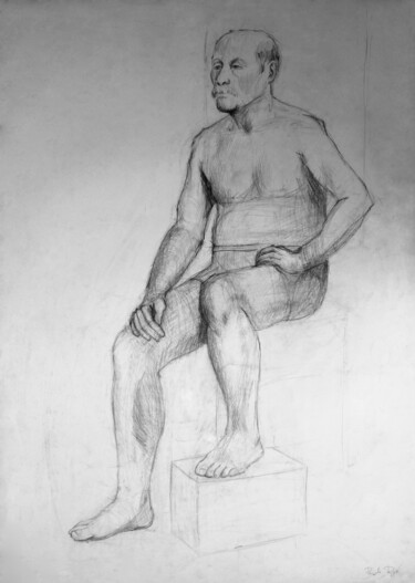 As One Man Drawing titled "As One Man" by Pamela Rys, Original Artwork, Graphite