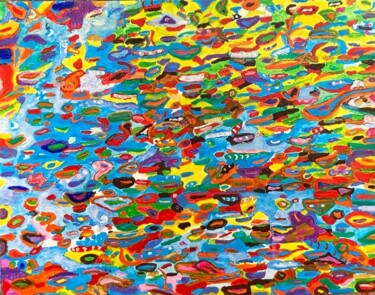 Painting titled "Reflection of water" by Krishna Art Gallery, Original Artwork, Acrylic