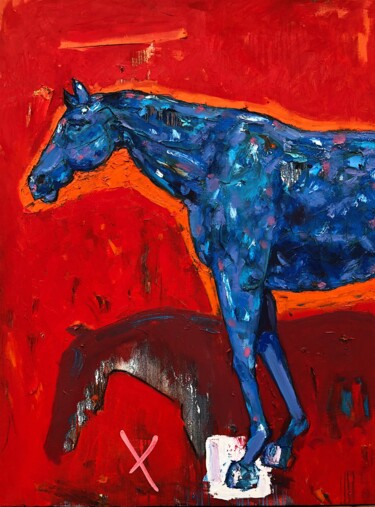 Schilderij getiteld "Chanel" door Les Panchyshyn, Origineel Kunstwerk, Olie Gemonteerd op Frame voor houten brancard