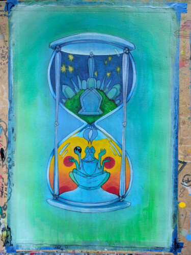Elvis Theory of Time #4 绘画 标题为“Elvis Theory of Tim…” 由Oberlin The Artist, 原创艺术品, 丙烯
