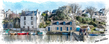 Digital Arts titled "Le Village de Bono…" by Jamy Delpias, Original Artwork, Digital Painting