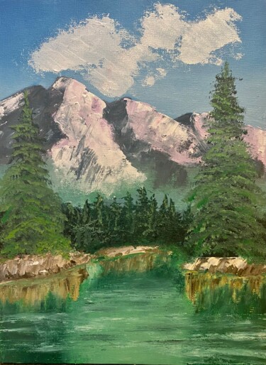 Pintura intitulada "Switzerland | OIL p…" por Oksana Harris, Obras de arte originais, Óleo