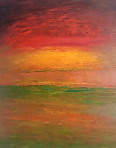 Painting titled "Pourvu qu'elle vous…" by Eliane Ypersiel, Original Artwork, Oil Mounted on Wood Stretcher frame