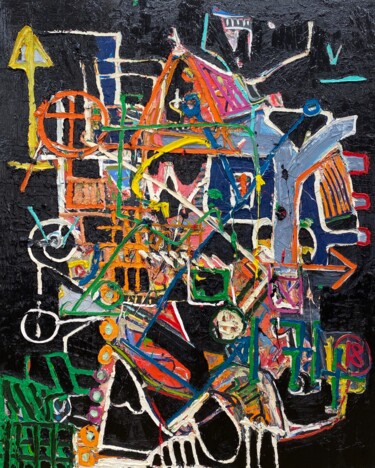 「Nuclear」というタイトルの絵画 Liam Porisseによって, オリジナルのアートワーク, オイル