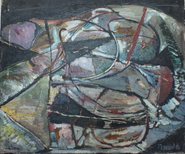 Pittura intitolato "Степь Steppe (АБСТР…" da Igor Terekhov, Opera d'arte originale, Olio