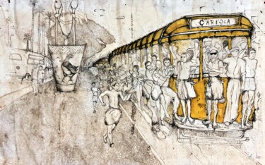 「Carioca」というタイトルの絵画 Dayana Claraによって, オリジナルのアートワーク, デジタルプリント
