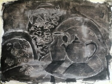 Peinture intitulée "nature morte emplât…" par Martin Jobert, Œuvre d'art originale, Encre