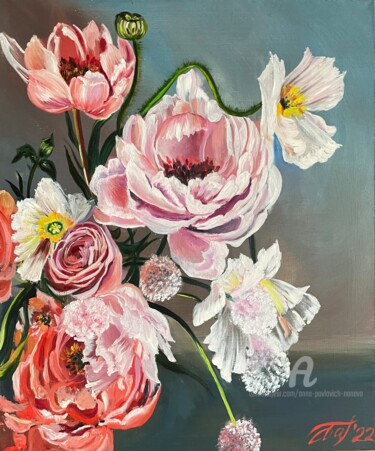 Peinture intitulée "Magic composition" par Anna Pavlovich-Naneva, Œuvre d'art originale, Huile Monté sur Châssis en bois