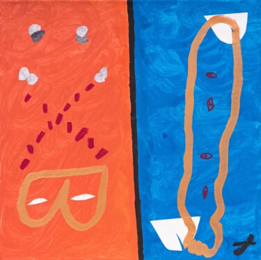 Malerei mit dem Titel "Ansicht eines Wesens" von Lukas Walcher, Original-Kunstwerk, Acryl