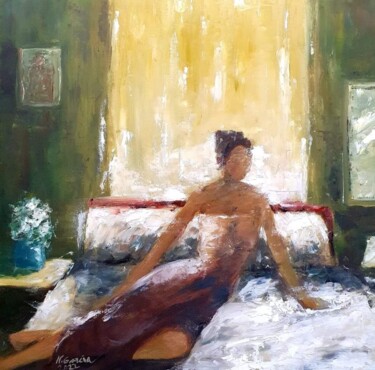 Peinture intitulée "Unbearable loneline…" par Garcia Nasih, Œuvre d'art originale, Huile