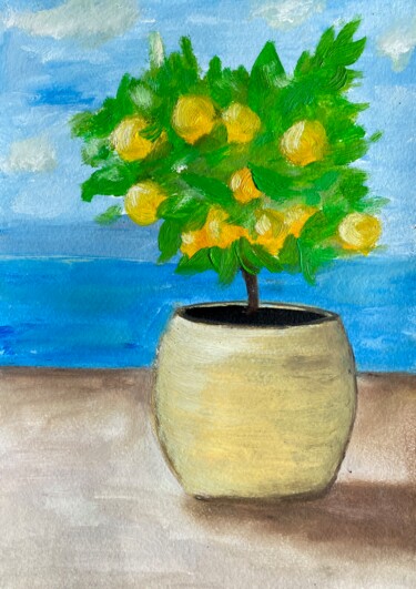 Painting titled "Fruit tree" by Mariia Fedorova, Original Artwork, Oil