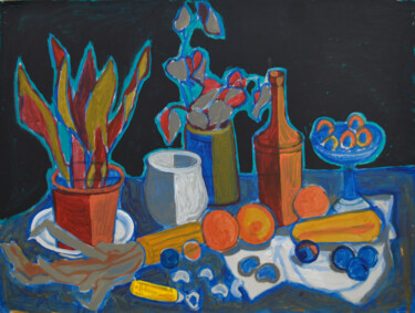 Painting titled "Still life. Trivia." by Mykola Kozlovskyi, Original Artwork, Acrylic