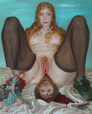 Peinture intitulée "God1" par Margarita Makarova, Œuvre d'art originale, Huile