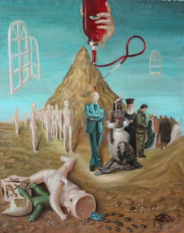 Peinture intitulée "God2" par Margarita Makarova, Œuvre d'art originale, Huile